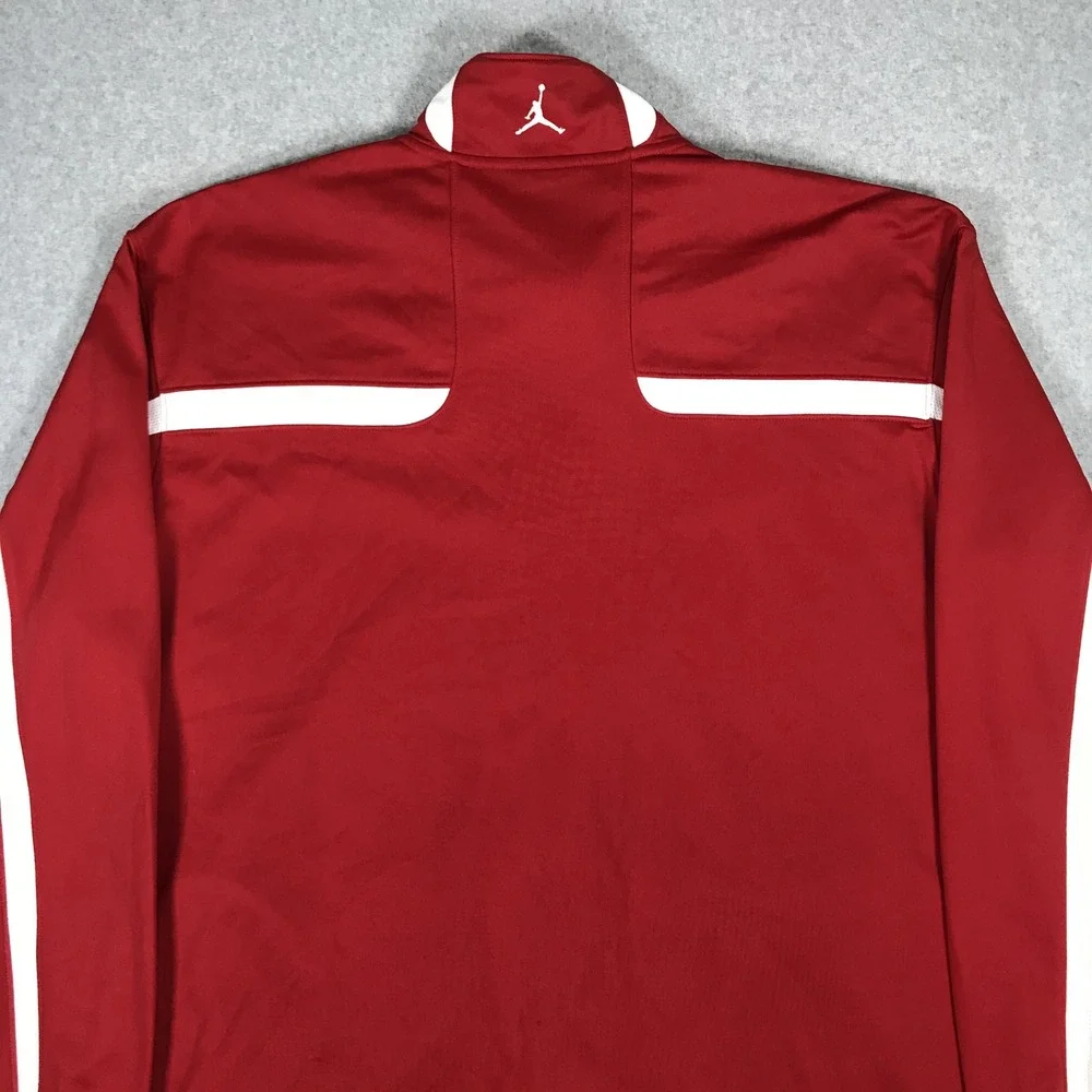 Jordan Jacket Mens XXL Red White Full Zip Jumpman Track Mock Neck